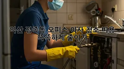 익산 정족동 오피스 이사 청소, 비용 똑똑하게 줄이기!